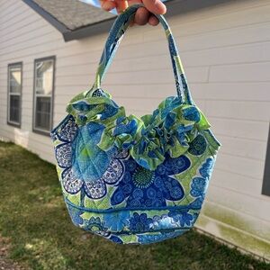 Vera Bradley Blue and Green Patterned Shoulder Bag